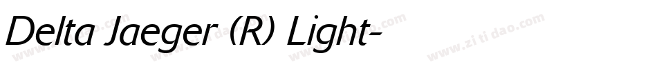 Delta Jaeger (R) Light字体转换